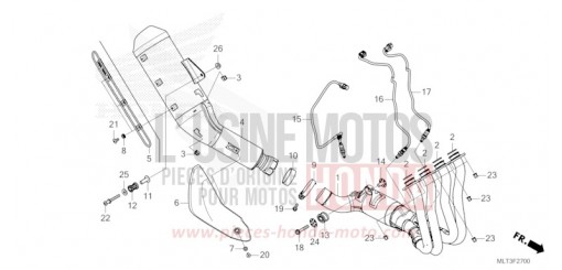SILENCIEUX D'ECHAPPEMENT CB1000GTT de 2026